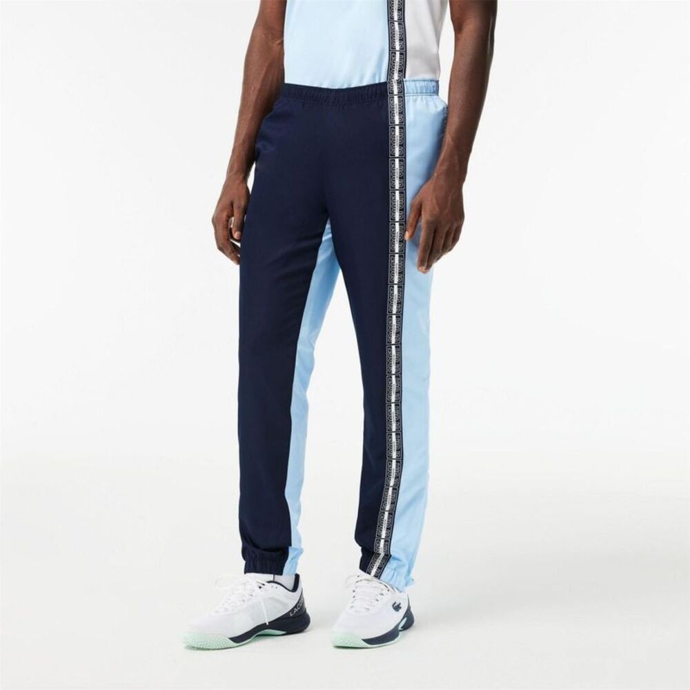 Lacoste Mens Colour Block Slim Tracksuit Bottoms / Navy Blue